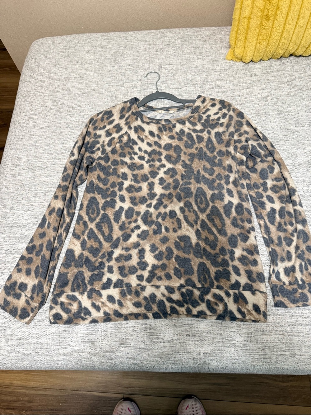 Leopard Print Long Sleeve Top - Brown